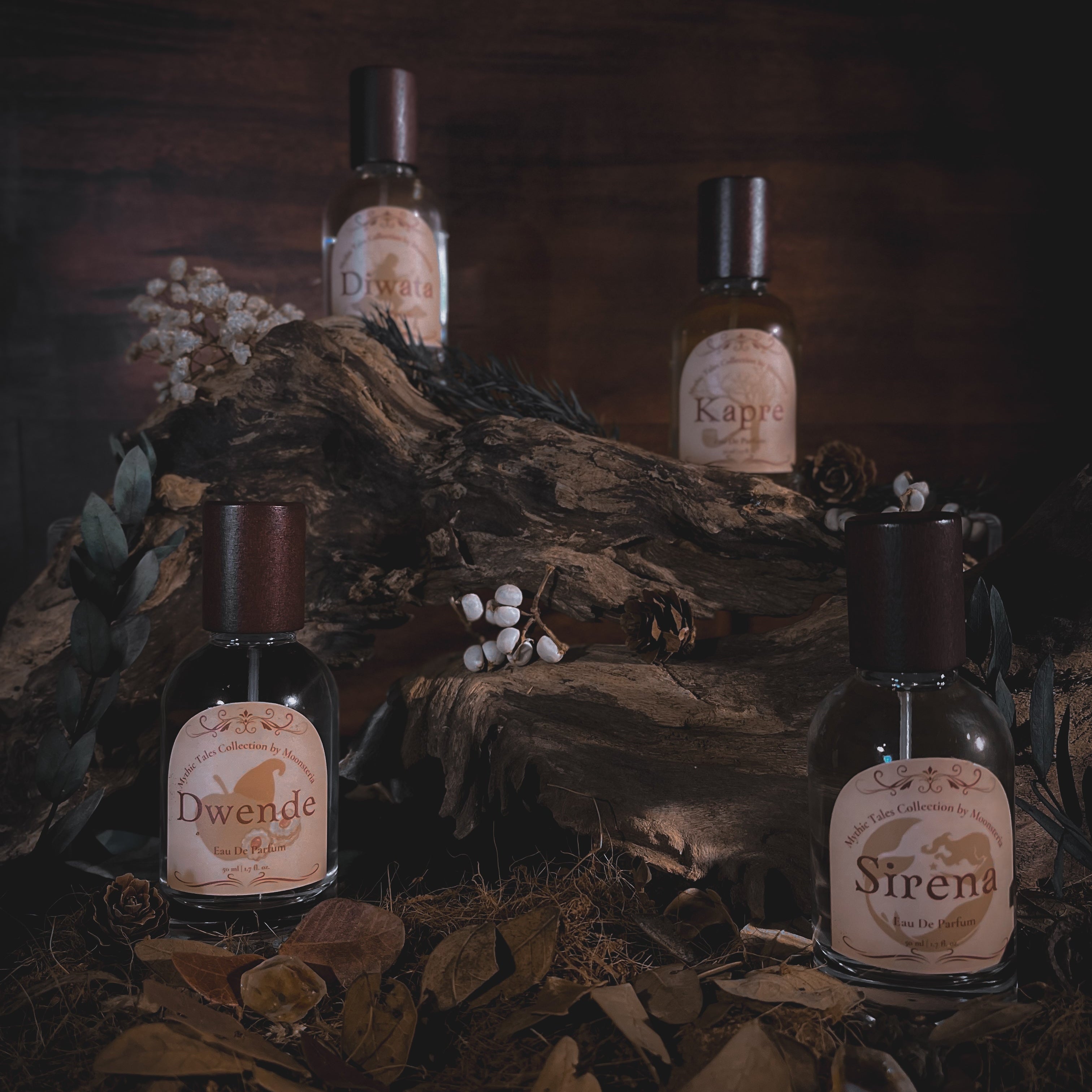 Step into the realm of folklore. Each fragrance echoes the spirit of mystical beings in the Philippines. Formulated with notes drawn from the tales that shaped them. From sweet native offerings, flowers and forest whispers to the smoky allure of ancient spirits. Their stories breathe through every mist, inviting you to wear a legend on your skin.